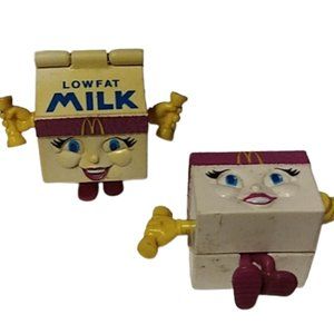 Vintage Set Of Two 1993Mc Donald's Milk